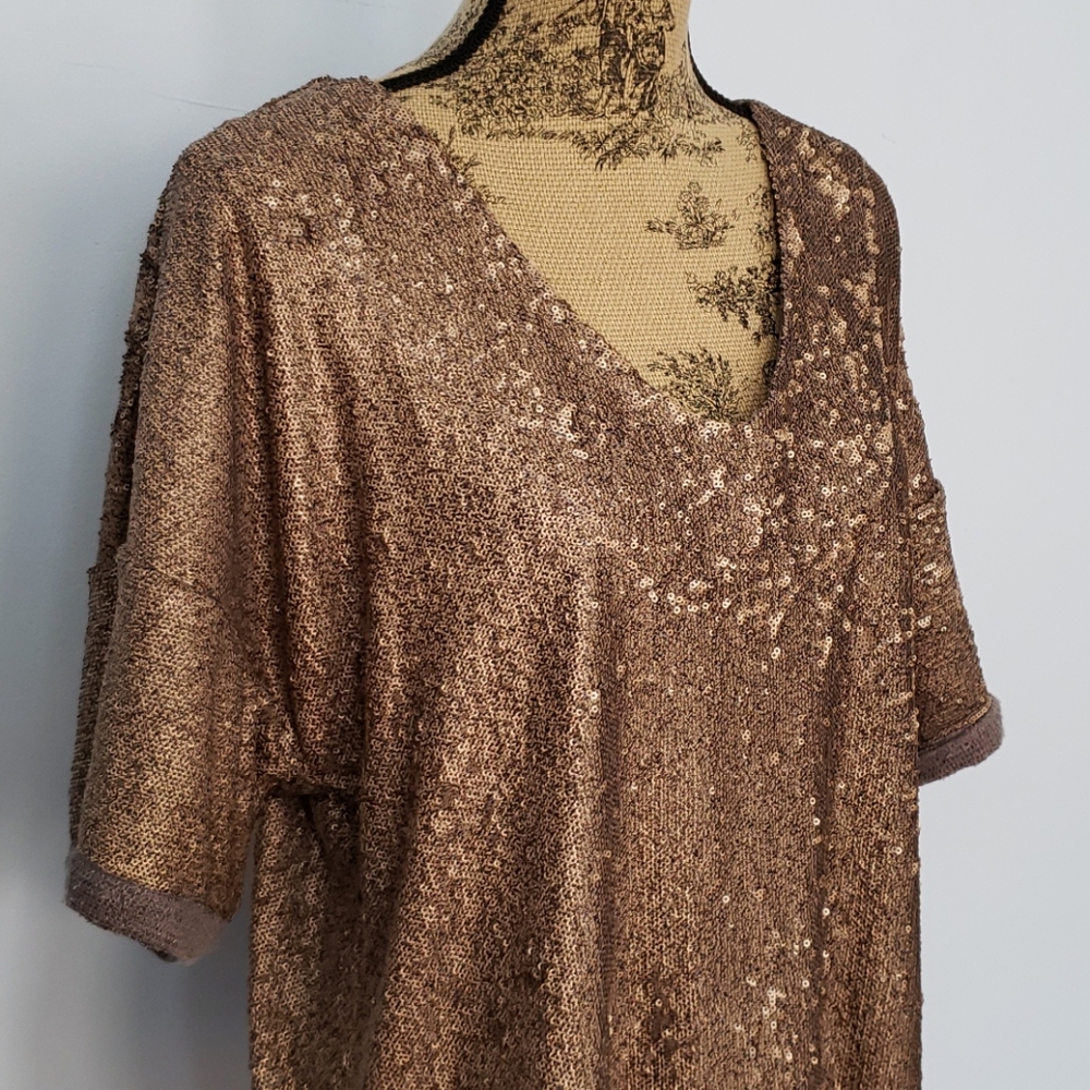 Anthropologie Deletta Sequin Top - Picture 4 of 7